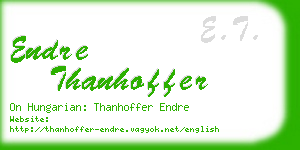 endre thanhoffer business card